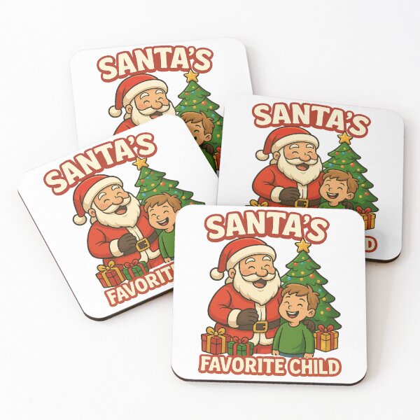 Item preview, Santa's Favorite Child – Santa Claus & Child Cute Illustration designed and sold by Stellar Worshop.