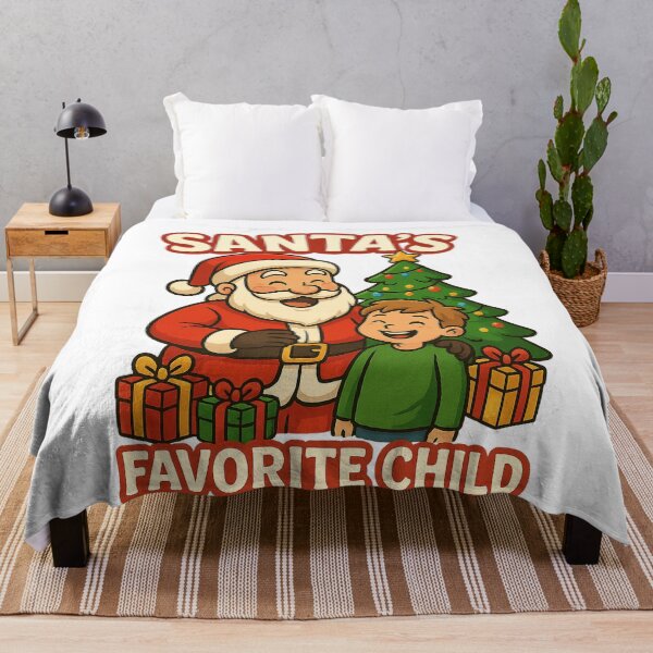 Item preview, Santa's Favorite Child – Santa Claus & Child Cute Illustration designed and sold by Stellar Worshop.