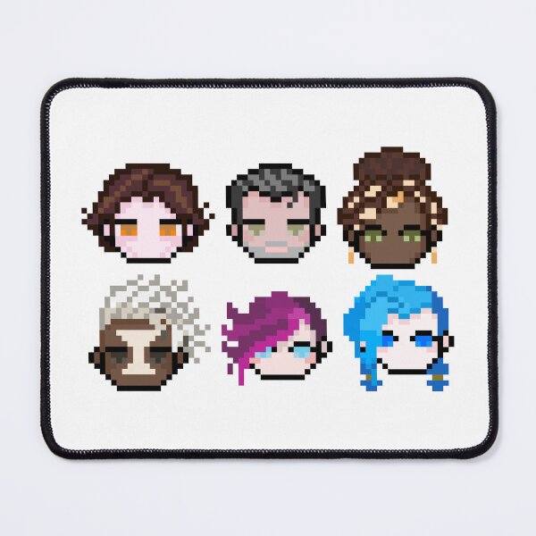 Item preview, Arcane Pixel Characters – Jinx, Vi, Jayce, Ekko, Mel & Viktor designed and sold by SaraSoraya.