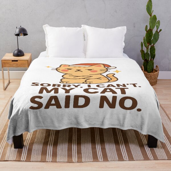 Item preview, Sorry, I Can’t. My Cat Said No – Funny Kawaii Christmas Cat Design designed and sold by StyleLap.