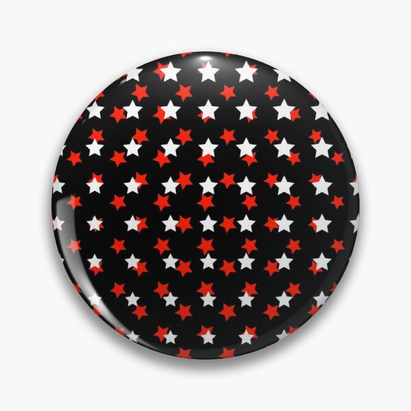 Item preview, Red and White Stars on black background  designed and sold by Deafvisionary.