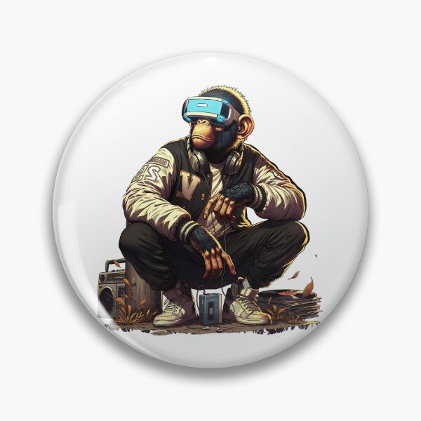 Item preview, Cyber Ape Producer: Retro Futurism VR Music NFT Streetwear designed and sold by Standing Wave Studio.