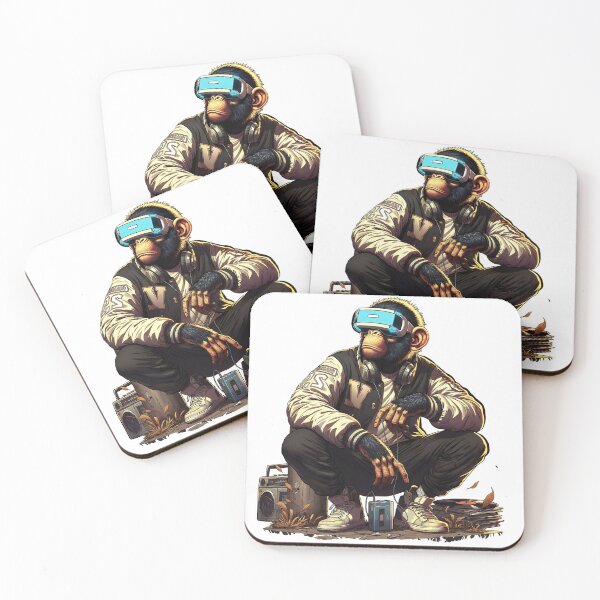 Item preview, Cyber Ape Producer: Retro Futurism VR Music NFT Streetwear designed and sold by Standing Wave Studio.