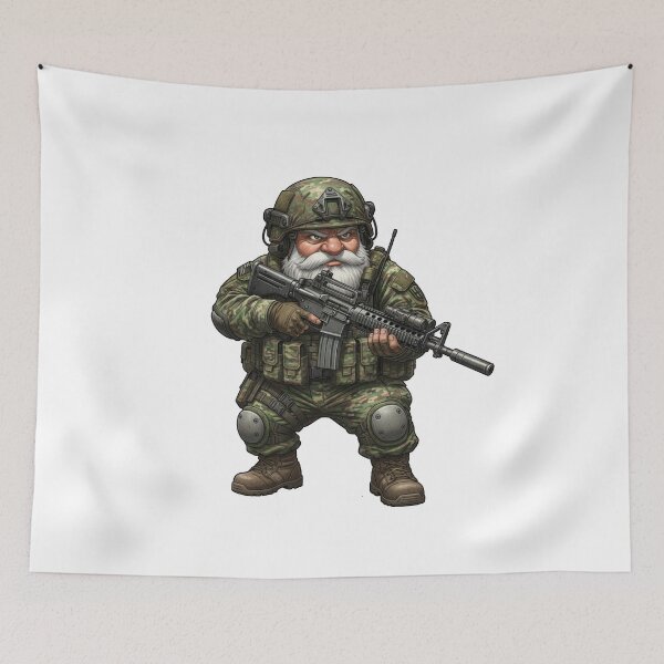 Item preview, Christmas Gnome Tactical designed and sold by RAWLIFEGRAPHIC.