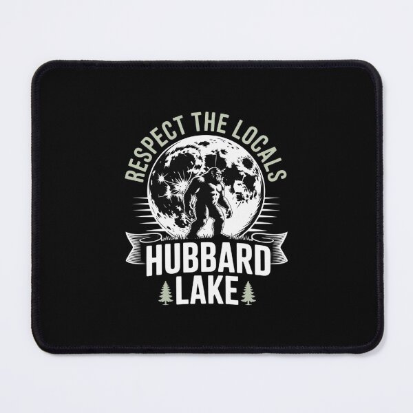 Item preview, Hubbard Lake Michigan Respect Locals Bigfoot Sasquatch Moon designed and sold by dainegilbert.