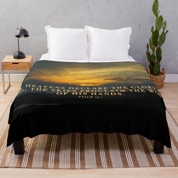 Item preview, Scripture Verse Psalm 19:1 Over A Sunset Photograph designed and sold by ABeasEyeView.