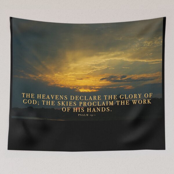 Item preview, Scripture Verse Psalm 19:1 Over A Sunset Photograph designed and sold by ABeasEyeView.