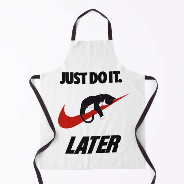 Item preview, STiCKER of: LAZY CAT Just Do It, Later! Parody Logo designed and sold by Holy Coast Threads (Formerly ChristianFlower).