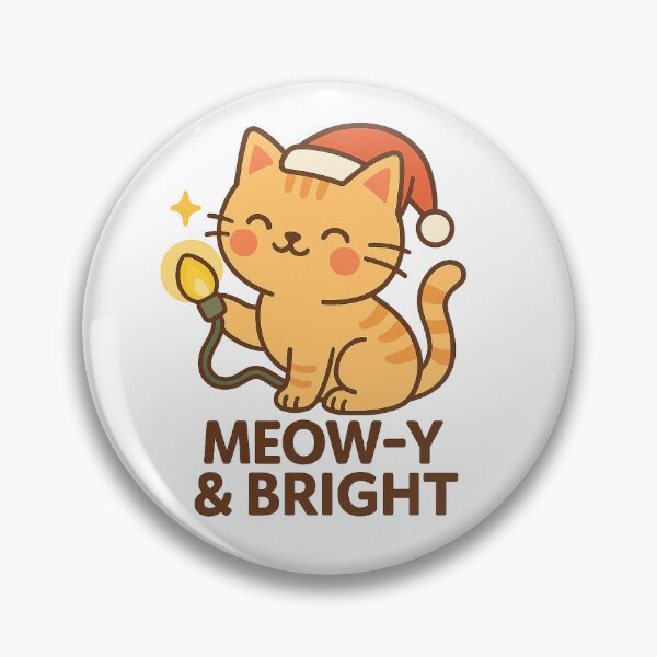Item preview, Meow-y & Bright – Cute Kawaii Christmas Cat Design designed and sold by StyleLap.