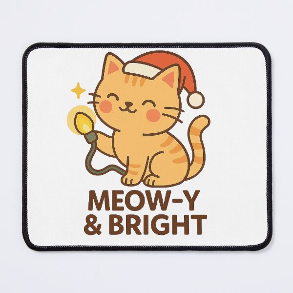 Item preview, Meow-y & Bright – Cute Kawaii Christmas Cat Design designed and sold by StyleLap.