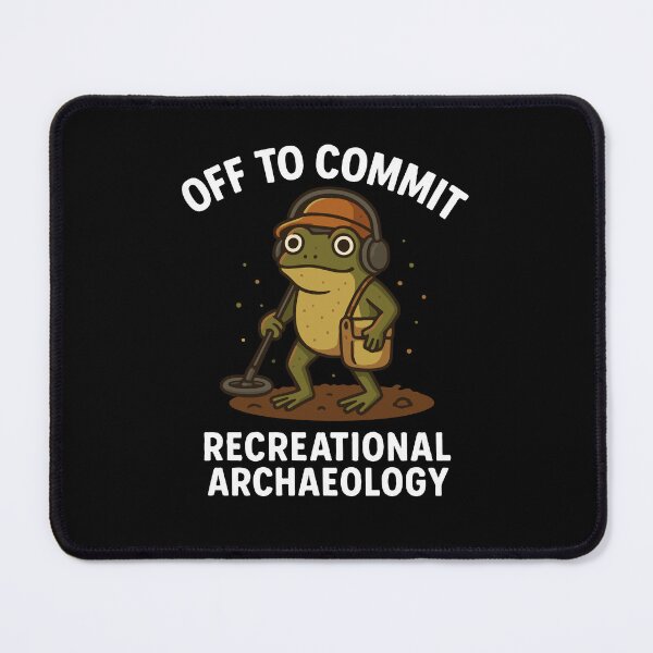 Item preview, Off To Commit Recreational Archaeology Frog designed and sold by LuminOrb.