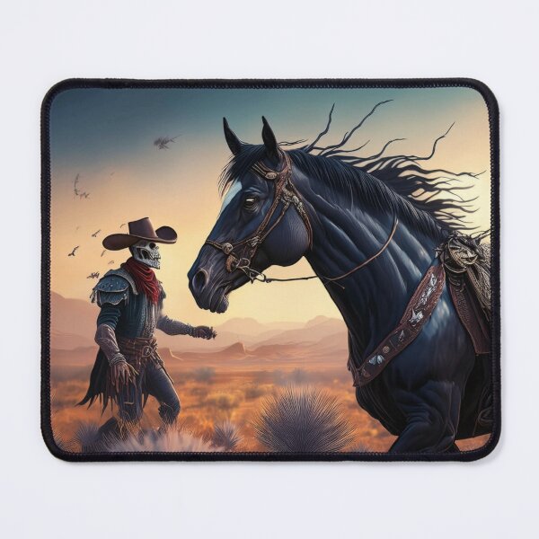 Item preview, Ghost Rider of the Desert – Undead Cowboy and Midnight Horse designed and sold by GhostWestStudio.