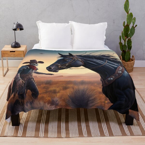 Item preview, Ghost Rider of the Desert – Undead Cowboy and Midnight Horse designed and sold by GhostWestStudio.