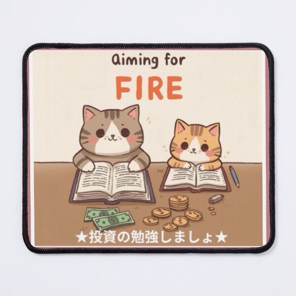 Item preview, A mother cat and her kitten studying investment together. designed and sold by pinkish-petals.