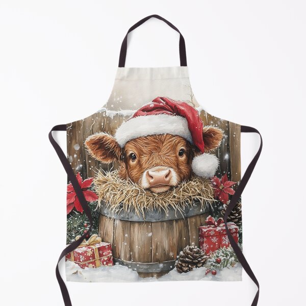 Item preview, Highland Calf at Christmas designed and sold by PixelExpressStudio.