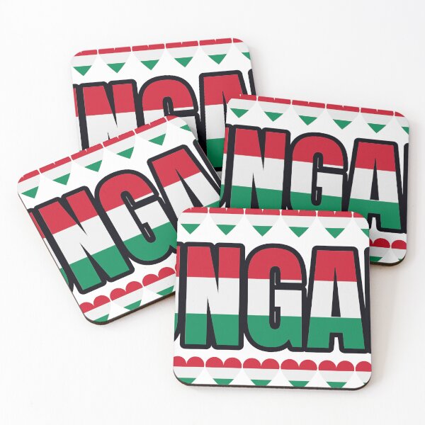 Item preview, Hungary Flag Letters And Hearts designed and sold by TheIconSmith.