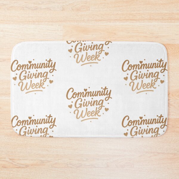 Item preview, Community giving week text, transparent png with seasonal charity theme, AI Generated designed and sold by dvoevnore.
