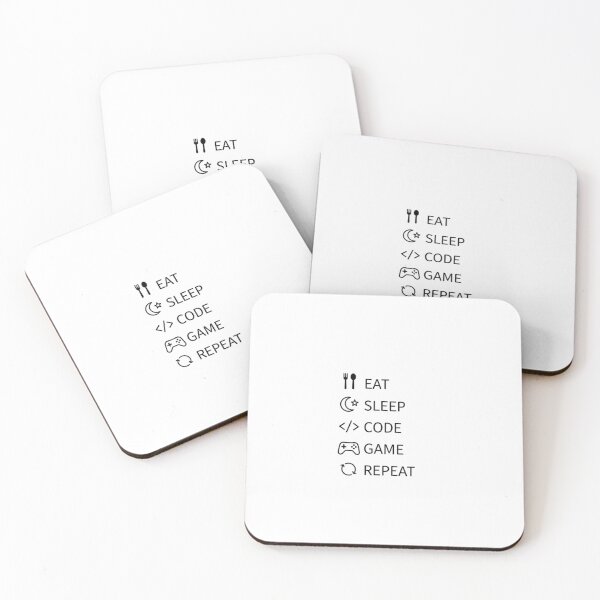 Item preview, Eat Sleep Code Game Repeat – Programmer & Gamer Quote designed and sold by GlitchGameStudio.