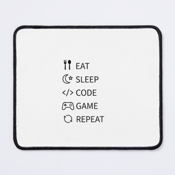 Item preview, Eat Sleep Code Game Repeat – Programmer & Gamer Quote designed and sold by GlitchGameStudio.