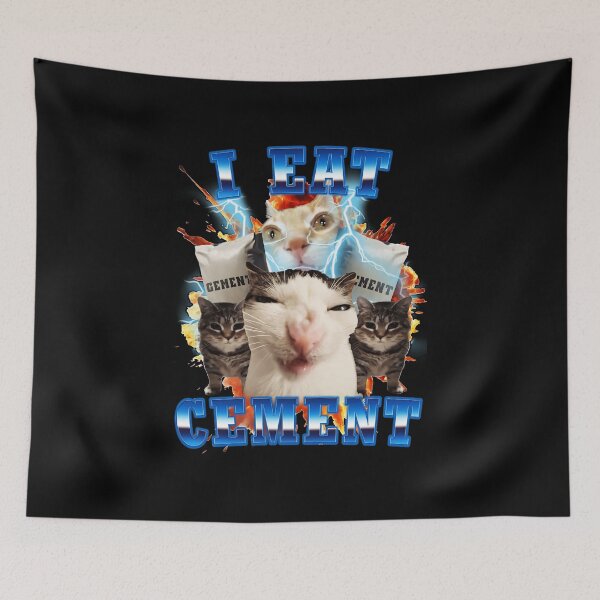 Item preview, I Eat Cement Funny Cat Meme  designed and sold by jotaro210.