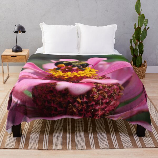 Item preview, Honey Bee On Zinnia Flower 2 Photograph designed and sold by ABeasEyeView.