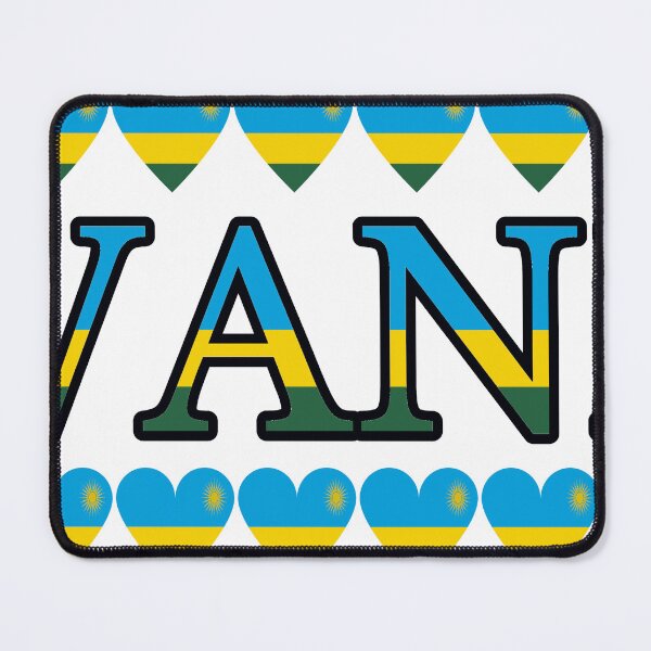Item preview, Rwanda Flag Letters And Hearts designed and sold by TheIconSmith.