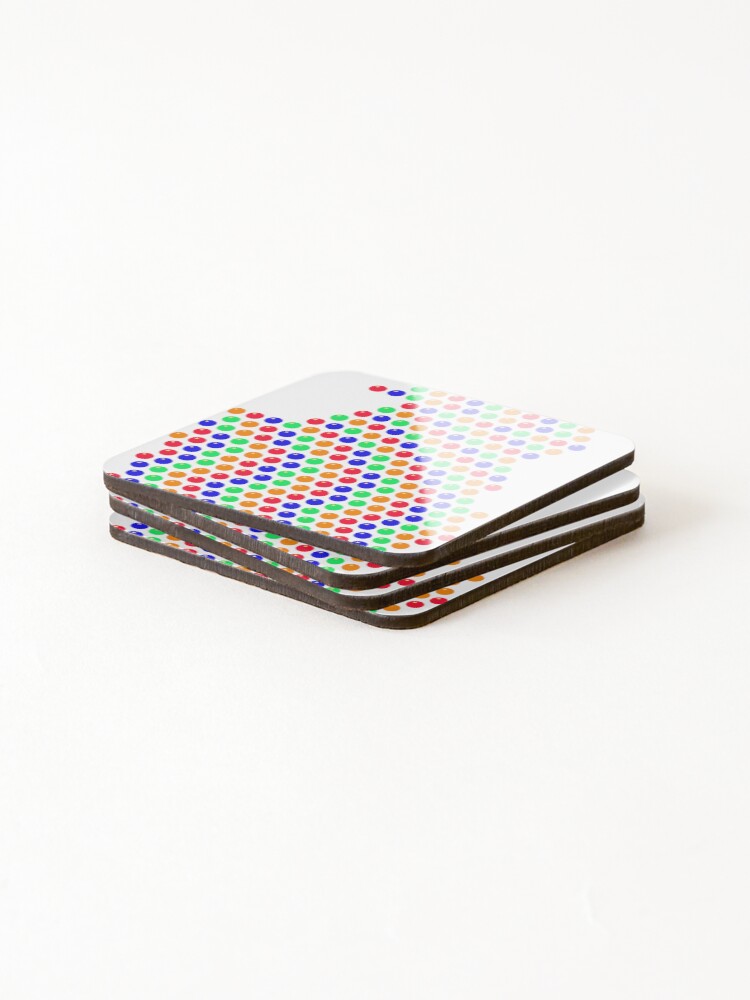 Thumbnail 4 of 5, Coasters (Set of 4), Multicolored Rhinestone Qatar designed and sold by TheIconSmith.