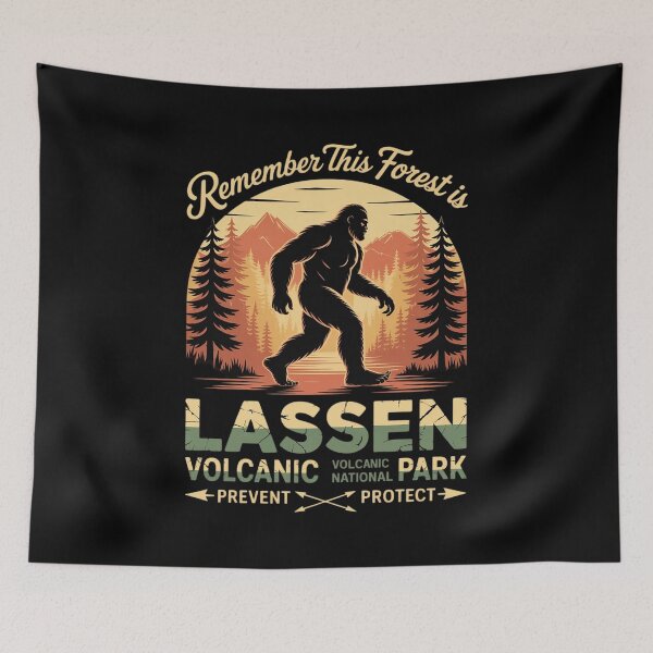 Item preview, Lassen Volcanic National Park California Bigfoot  designed and sold by KonstanKoraner.