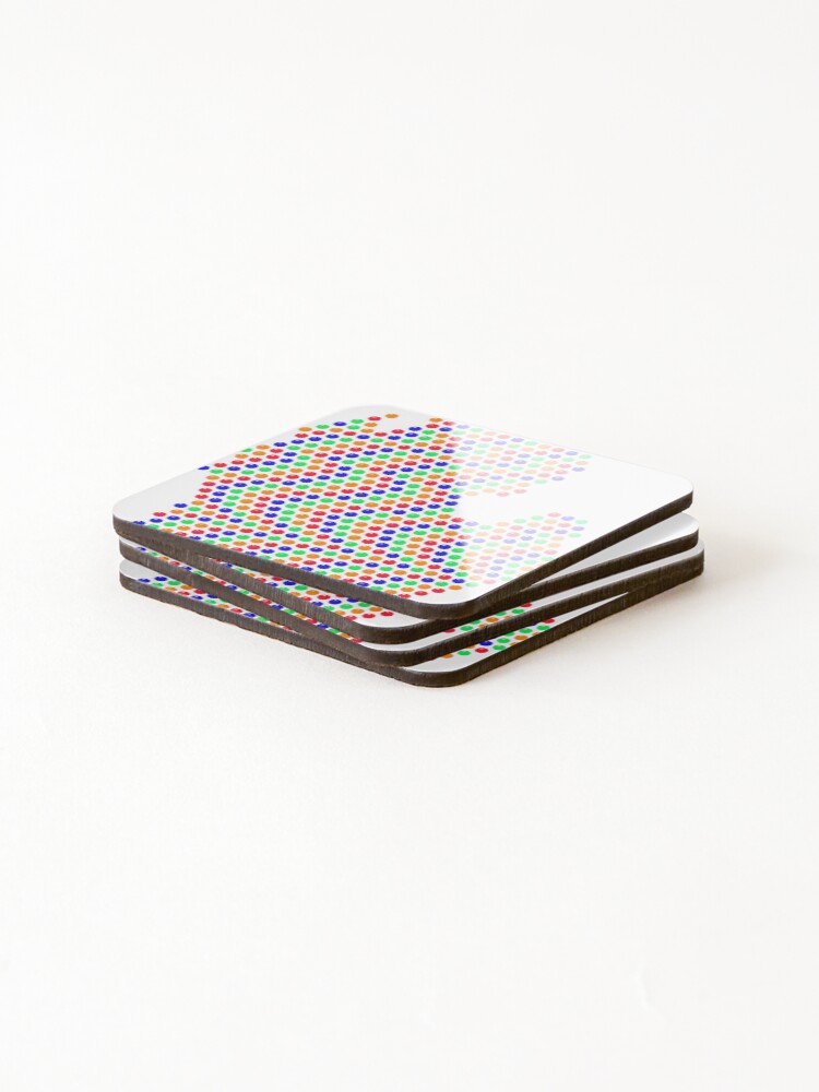 Thumbnail 4 of 5, Coasters (Set of 4), Multicolored Rhinestone Michigan designed and sold by TheIconSmith.