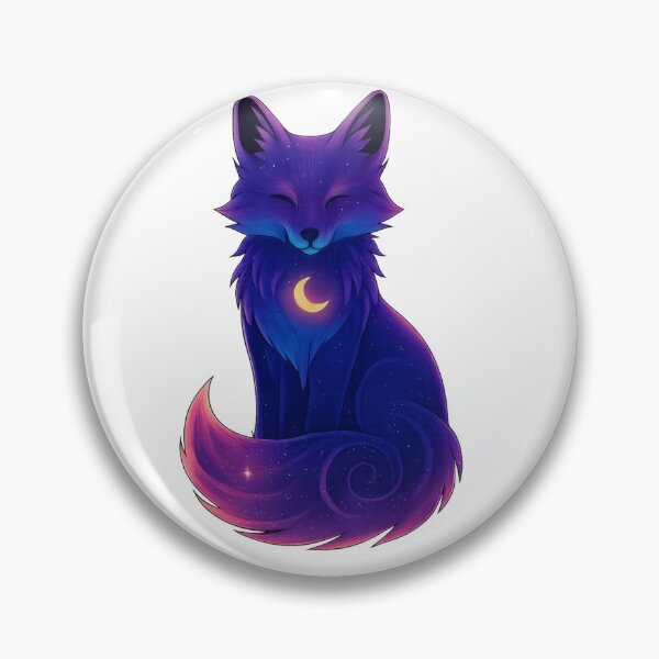 Item preview, Cosmic Glow Fox | Celestial Animal Art | Purple Galaxy Fox Design designed and sold by GoldenDreamGallery.