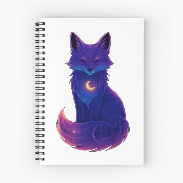 Item preview, Cosmic Glow Fox | Celestial Animal Art | Purple Galaxy Fox Design designed and sold by GoldenDreamGallery.