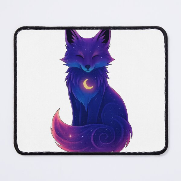 Item preview, Cosmic Glow Fox | Celestial Animal Art | Purple Galaxy Fox Design designed and sold by GoldenDreamGallery.