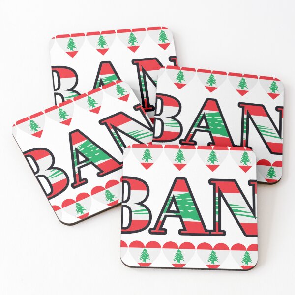 Item preview, Lebanon Flag Letters And Hearts designed and sold by TheIconSmith.