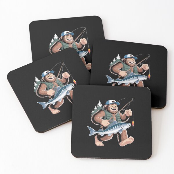 Item preview, Men's Black Sturgeon Fishing Bigfoot Hunting designed and sold by KonstanKoraner.