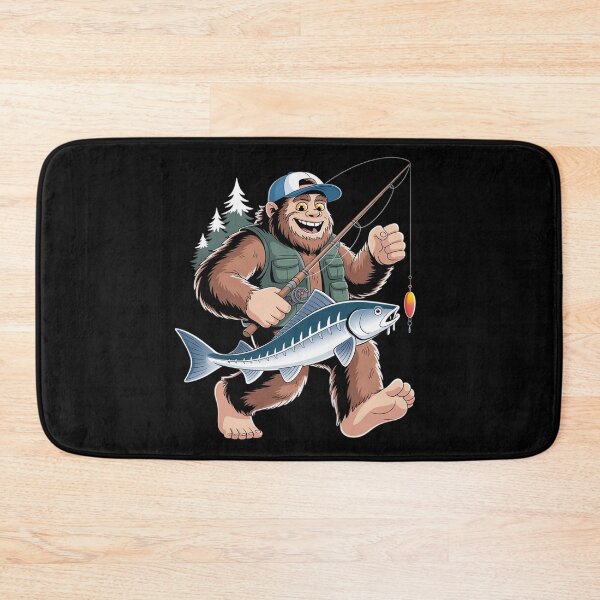 Item preview, Men's Black Sturgeon Fishing Bigfoot Hunting designed and sold by KonstanKoraner.