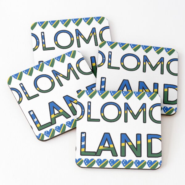 Item preview, Solomon Islands Flag Letters And Hearts designed and sold by TheIconSmith.