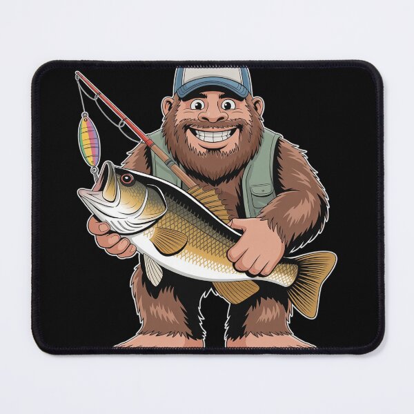 Item preview, Men's Smallmouth Bass Fishing Bigfoot Fisherman designed and sold by KonstanKoraner.