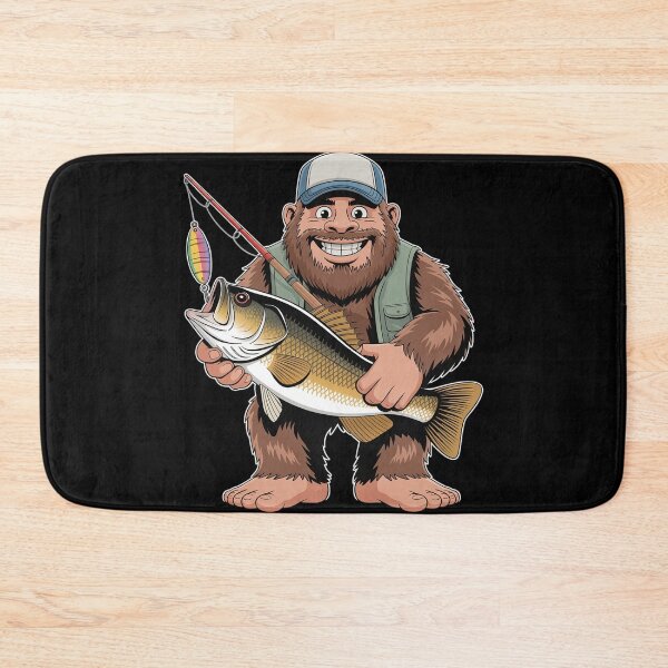 Item preview, Men's Smallmouth Bass Fishing Bigfoot Fisherman designed and sold by KonstanKoraner.