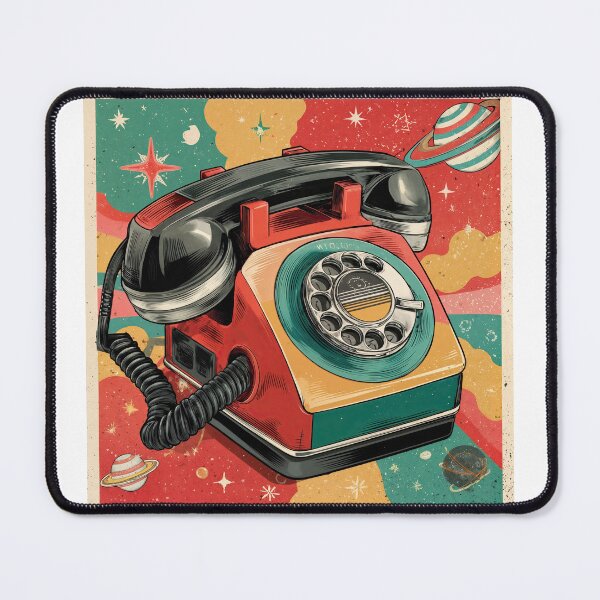 Item preview, Cosmic Connection – Retro Space Phone with Galactic Vibes designed and sold by ForeverPrintsOK.