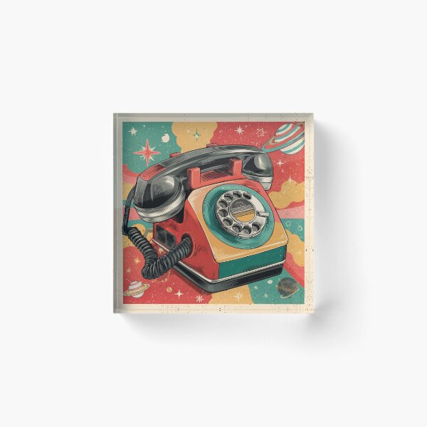 Item preview, Cosmic Connection – Retro Space Phone with Galactic Vibes designed and sold by ForeverPrintsOK.