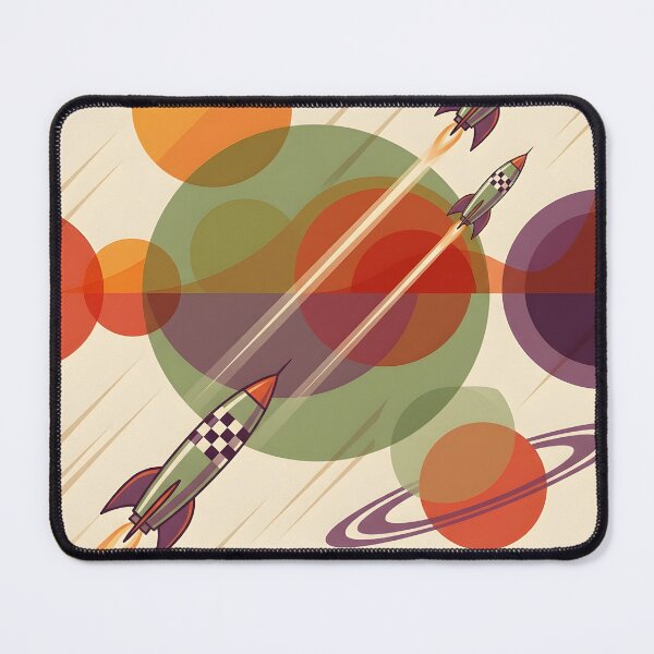 Item preview, The Grand Voyage Retro Space Travel Poster designed and sold by AbstractAuraArt.