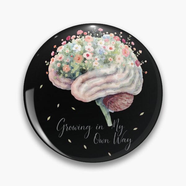 Item preview, Growing in My Own Way – Floral Brain Watercolor Art | Neurodiversity, Self-Growth & Mental Wellness Design designed and sold by PureBrain.