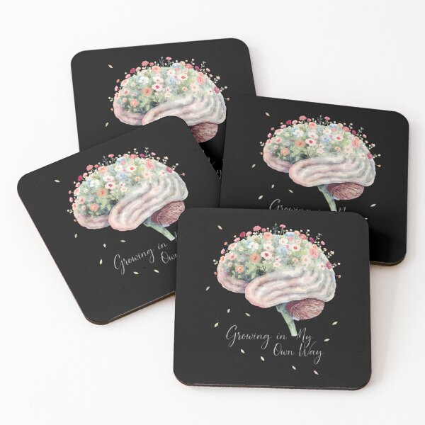 Item preview, Growing in My Own Way – Floral Brain Watercolor Art | Neurodiversity, Self-Growth & Mental Wellness Design designed and sold by PureBrain.
