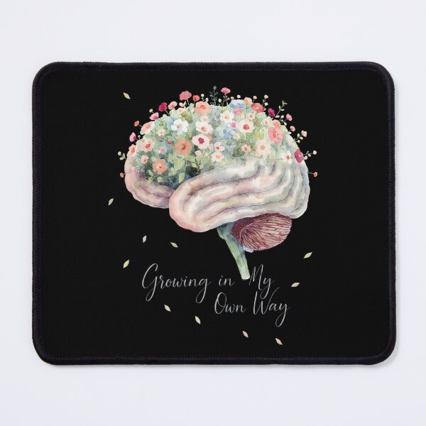 Item preview, Growing in My Own Way – Floral Brain Watercolor Art | Neurodiversity, Self-Growth & Mental Wellness Design designed and sold by PureBrain.