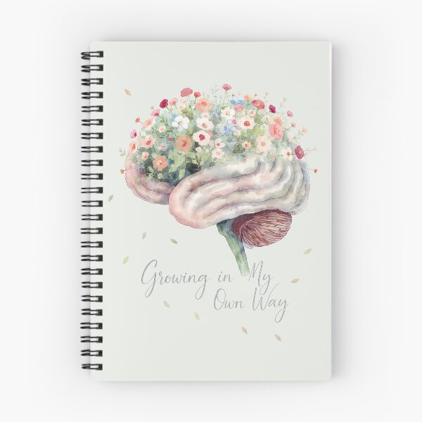 Item preview, Growing in My Own Way – Floral Brain Watercolor Art | Neurodiversity, Self-Growth & Mental Wellness Design designed and sold by PureBrain.