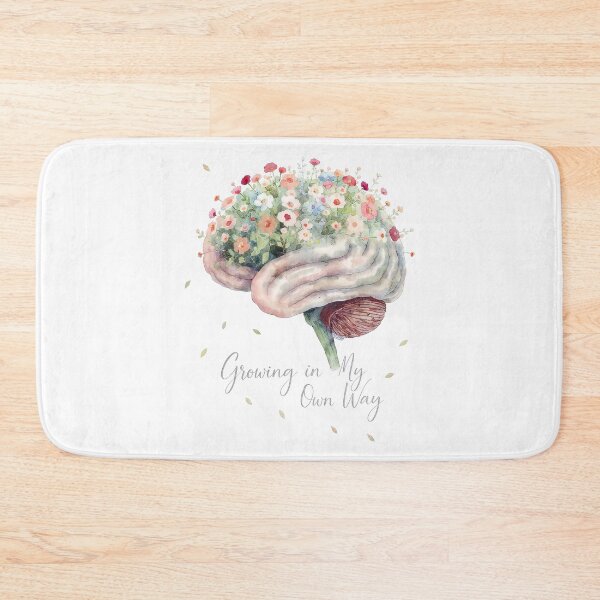 Item preview, Growing in My Own Way – Floral Brain Watercolor Art | Neurodiversity, Self-Growth & Mental Wellness Design designed and sold by PureBrain.
