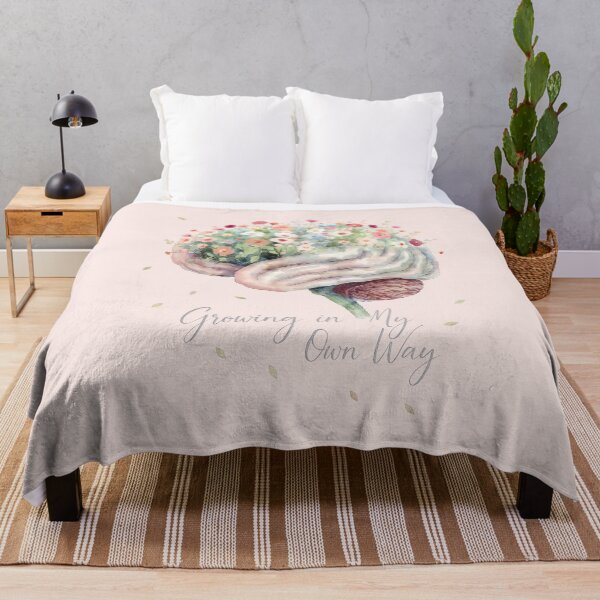 Item preview, Growing in My Own Way – Floral Brain Watercolor Art | Neurodiversity, Self-Growth & Mental Wellness Design designed and sold by PureBrain.