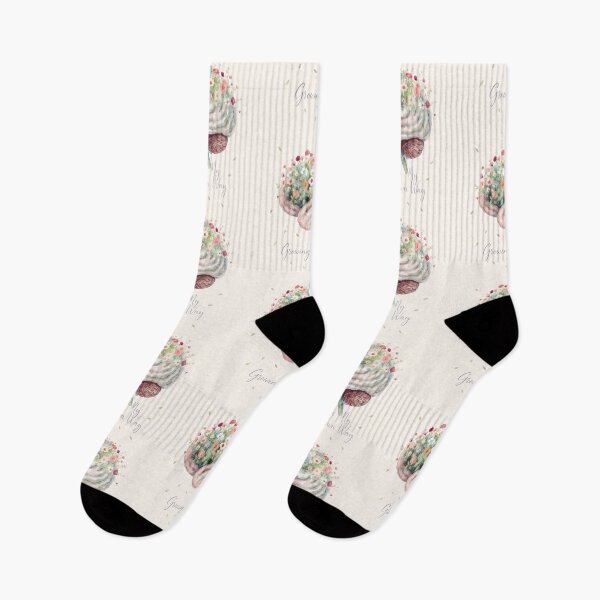 Item preview, Growing in My Own Way – Floral Brain Watercolor Art | Neurodiversity, Self-Growth & Mental Wellness Design designed and sold by PureBrain.
