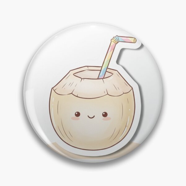 Item preview, Cute Coconut Drink – Kawaii Summer Illustration designed and sold by zenaikido.