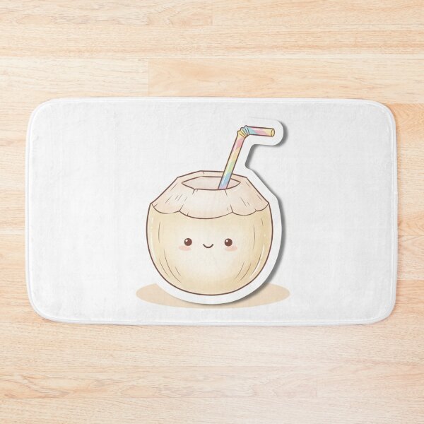Item preview, Cute Coconut Drink – Kawaii Summer Illustration designed and sold by zenaikido.